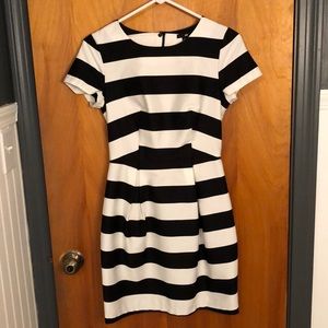 Black and White Striped H&M Holiday Party Dress